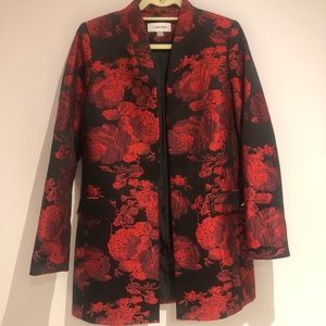 Bold Brocade Rose Suit